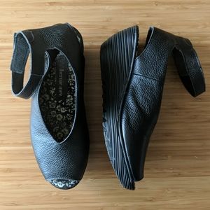 Bernie Mev Ankle Strap Peep Toe Wedge